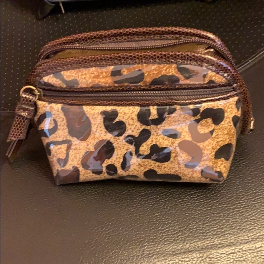 Leopard makeup bag